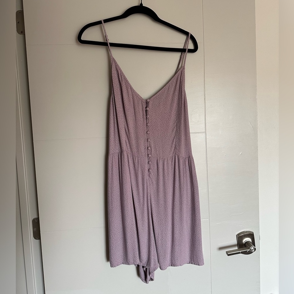 American Eagle button front dotted romper XL EUC